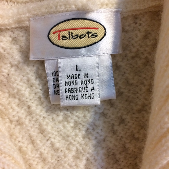 TALBOTS fisherman knit cardigan - Picture 7 of 8